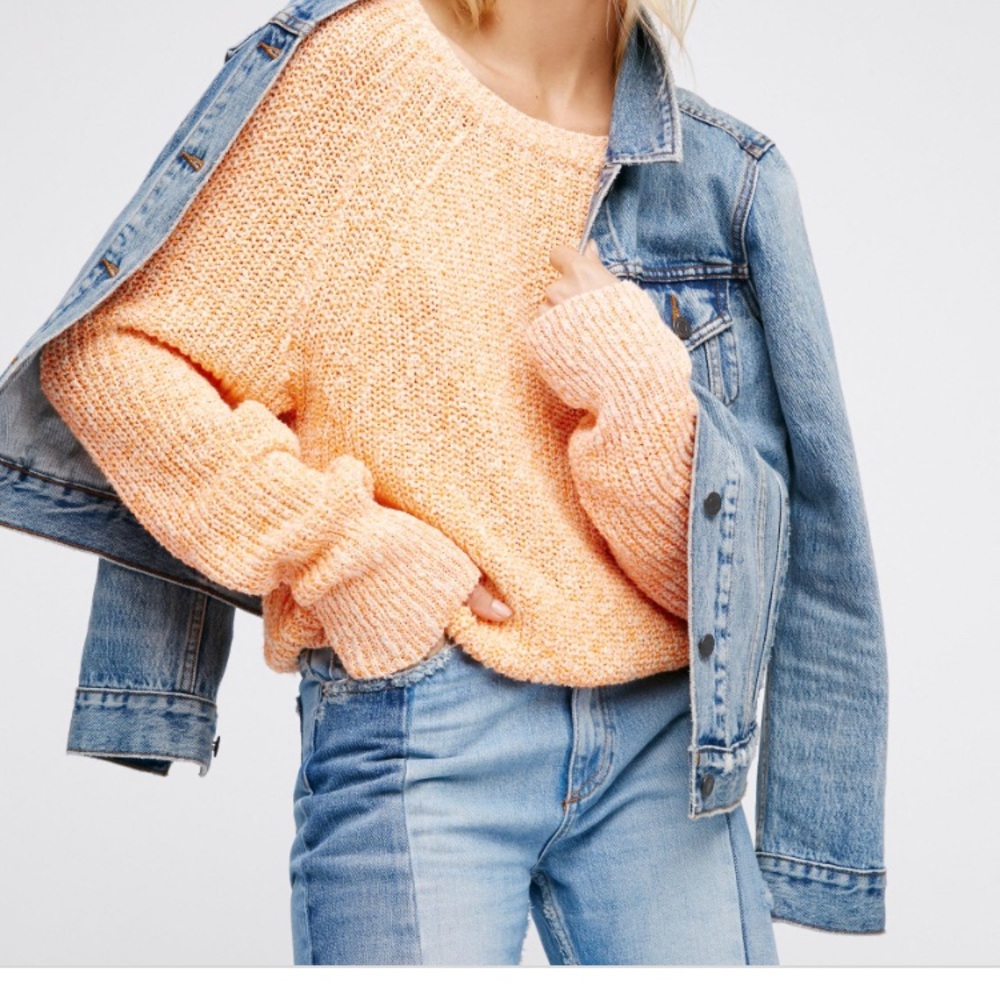 Free People Tangerine Knit Sweater